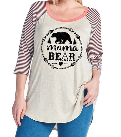 PLUS Mama Bear Graphic Top - gkbrandclothing