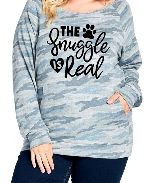 PLUS The Snuggle Is Real Graphic Top - gkbrandclothing