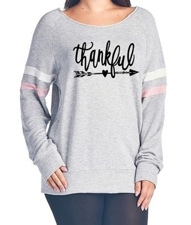 PLUS Thankful Graphic Top - gkbrandclothing