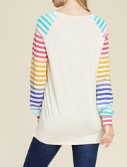 Striped Multi-Colored Knit Top - gkbrandclothing