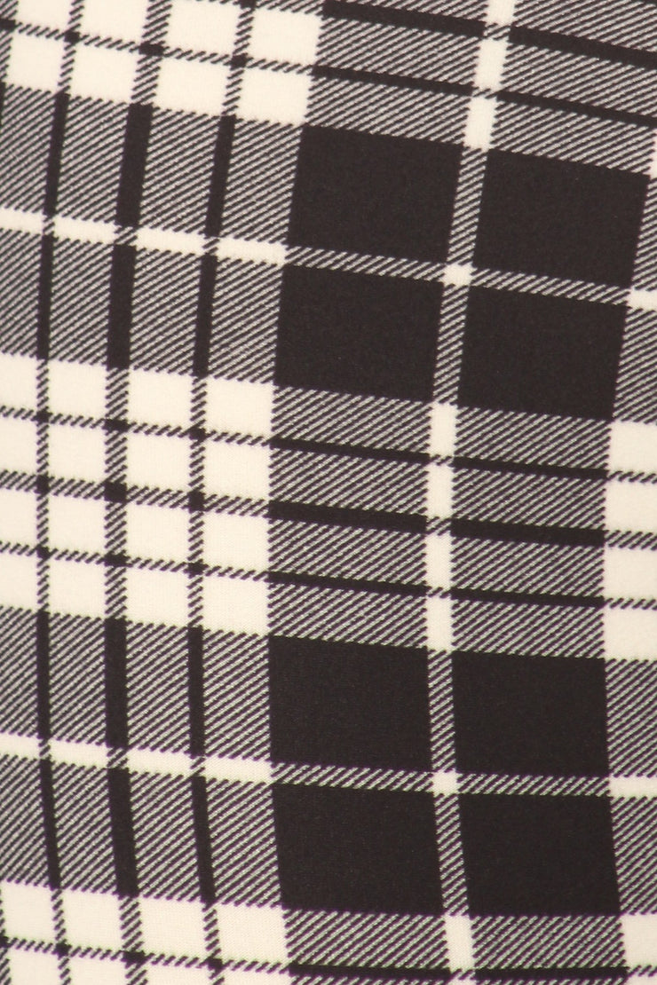 PLUS Black Checkered Leggings - gkbrandclothing