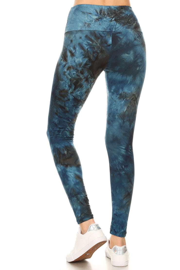 PLUS Blue Tie Dye Leggings - gkbrandclothing