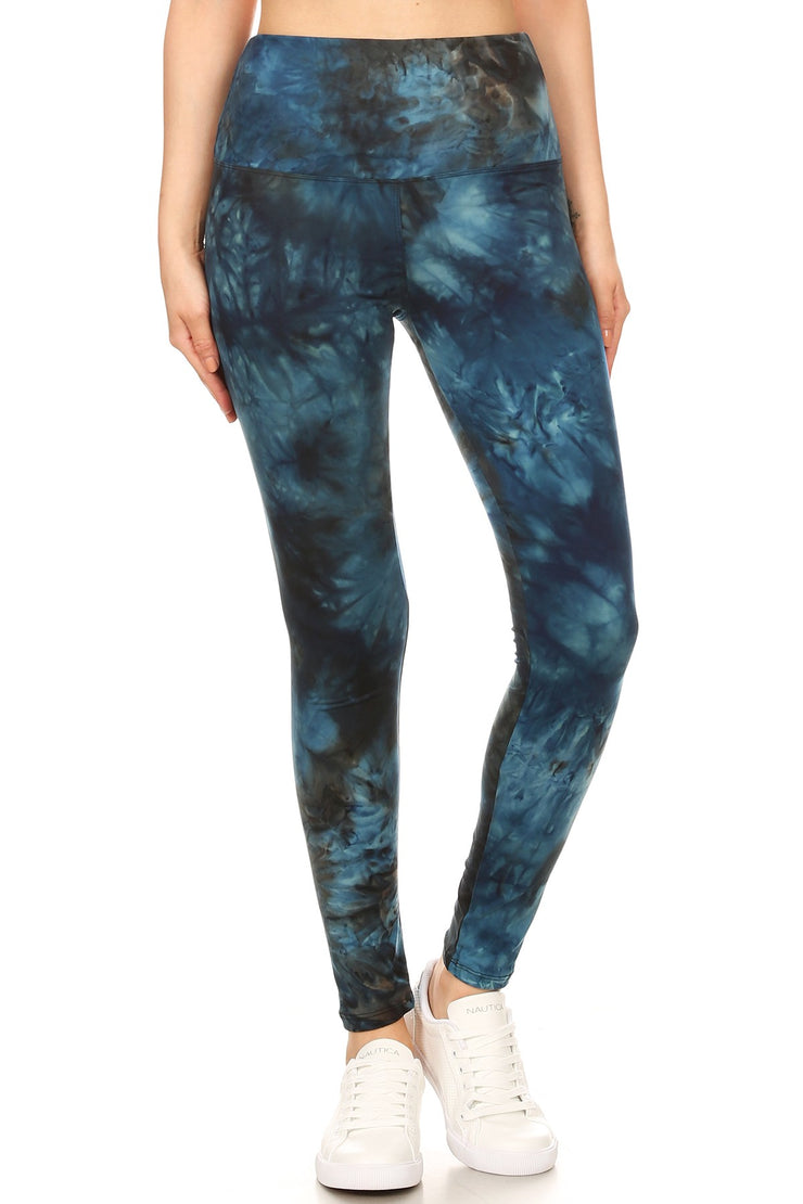 Blue Tie Dye Leggings - gkbrandclothing