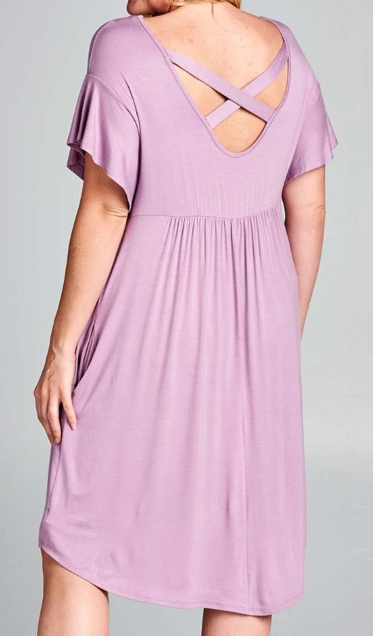 PLUS - Jersey Babydoll Dress - gkbrandclothing