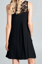 Sleeveless Lace Tunic Dress - gkbrandclothing
