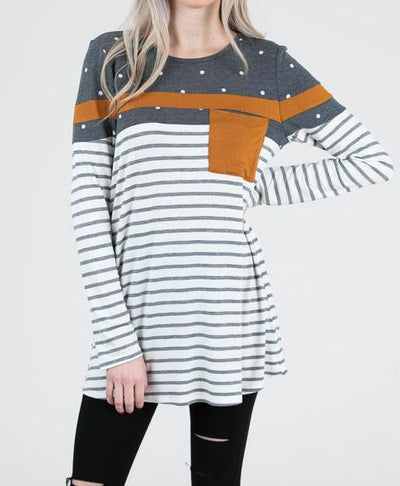 Polka Dot/Stripe Long Sleeve - gkbrandclothing