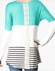 Lace Panel Knit Top - gkbrandclothing