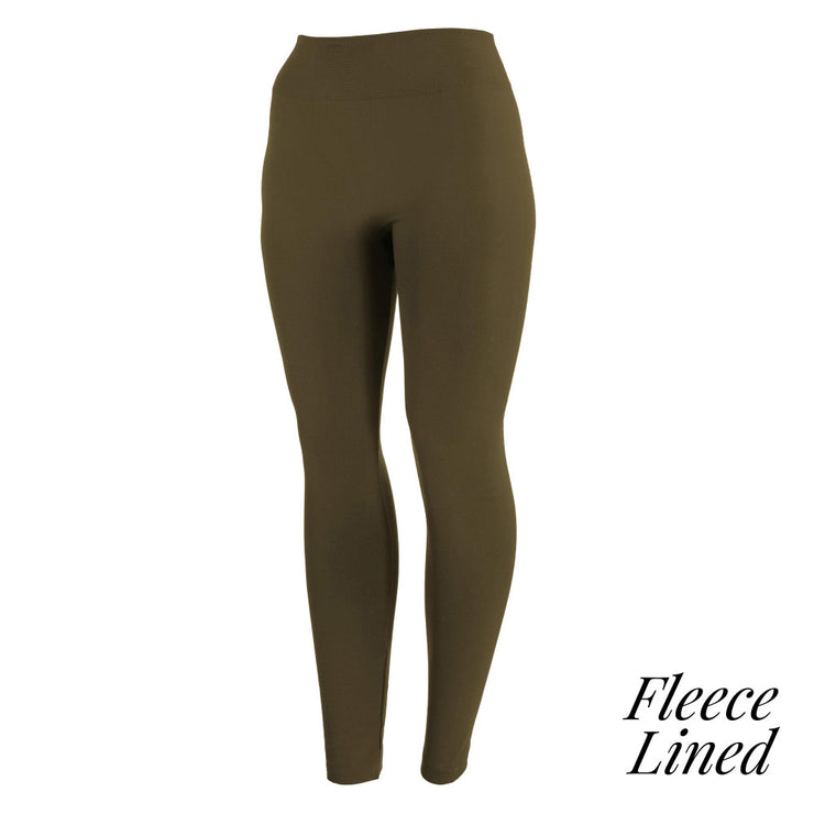 Fleece Lined Leggings: Brown