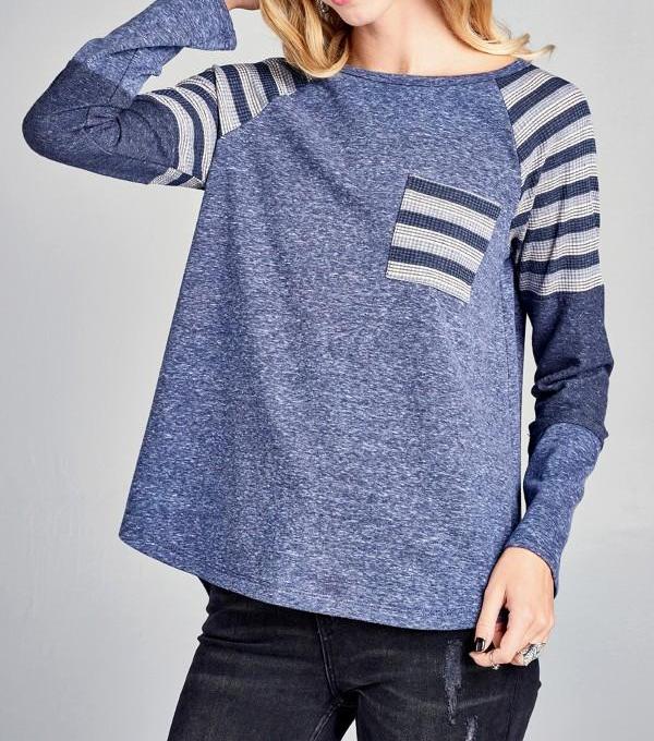 Two-Tone Knit Top - gkbrandclothing