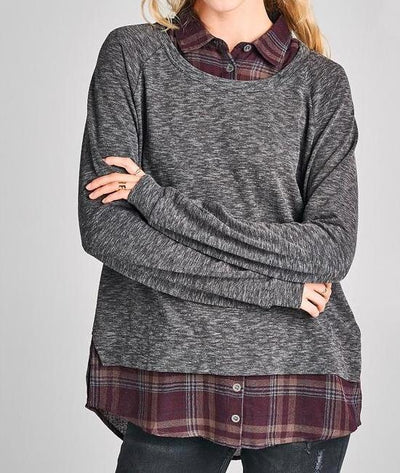 Long Sleeve Melange Pullover - gkbrandclothing