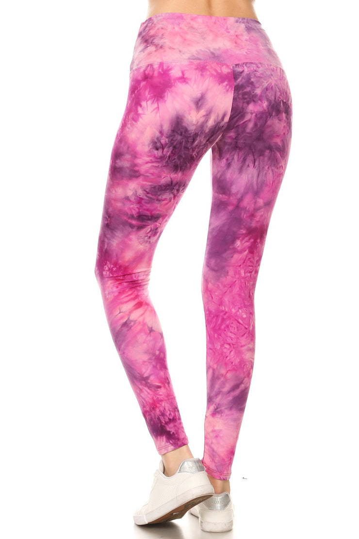 Pink Tie Dye Leggings - gkbrandclothing