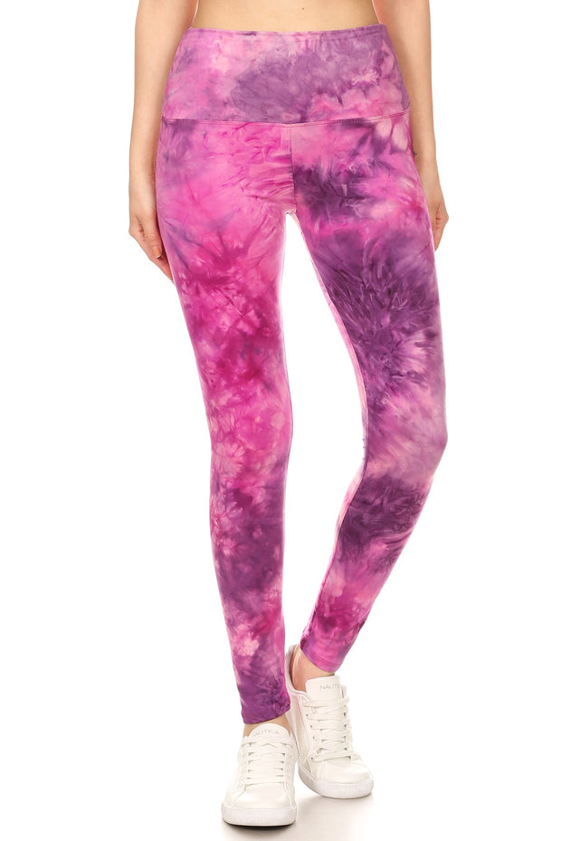 Pink Tie Dye Leggings - gkbrandclothing