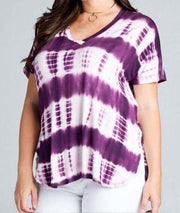 Tye-Dye V-Neck Tunic Top - gkbrandclothing