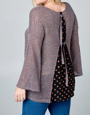 Two-Tone Knit Blouse - gkbrandclothing