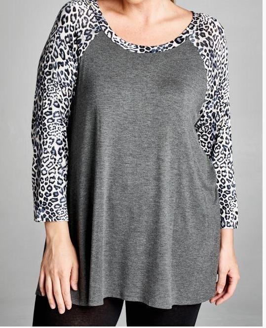 Animal Print Tunic Top - gkbrandclothing