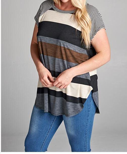 Striped Tunic Top - gkbrandclothing