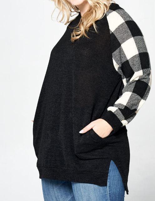 Buffalo Plaid Tunic Top - gkbrandclothing