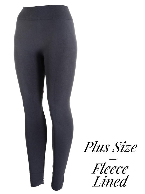 Fleece Lined Leggings - Curvy/Plus - gkbrandclothing