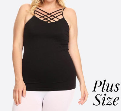 Criss Cross Tank - Curvy/Plus - gkbrandclothing