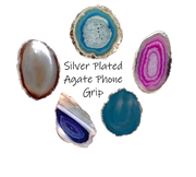 Silver Plated Agate Phone Grip - gkbrandclothing