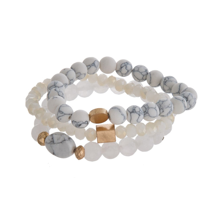 Three Piece Stone Bracelet - gkbrandclothing